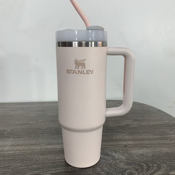 Stanley 30oz Stainless Steel Tumbler W/lid And Straw Pale Pink - Picture 1 of 14